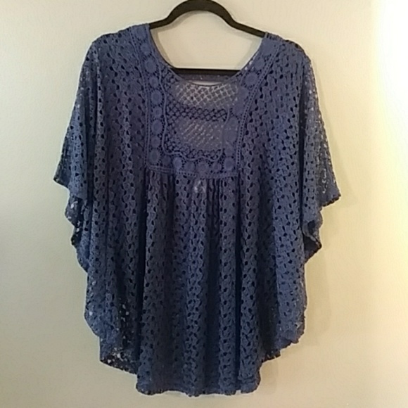 eVogues Tops - eVogues Lace Crochet Short Sleeve Blouse